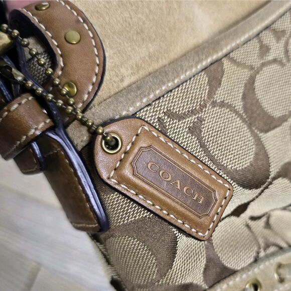 Coach Vintage (2006)Soho Signature Jacquard & Suede Hobo shoulder bag - Preloved - Picture 14 of 16